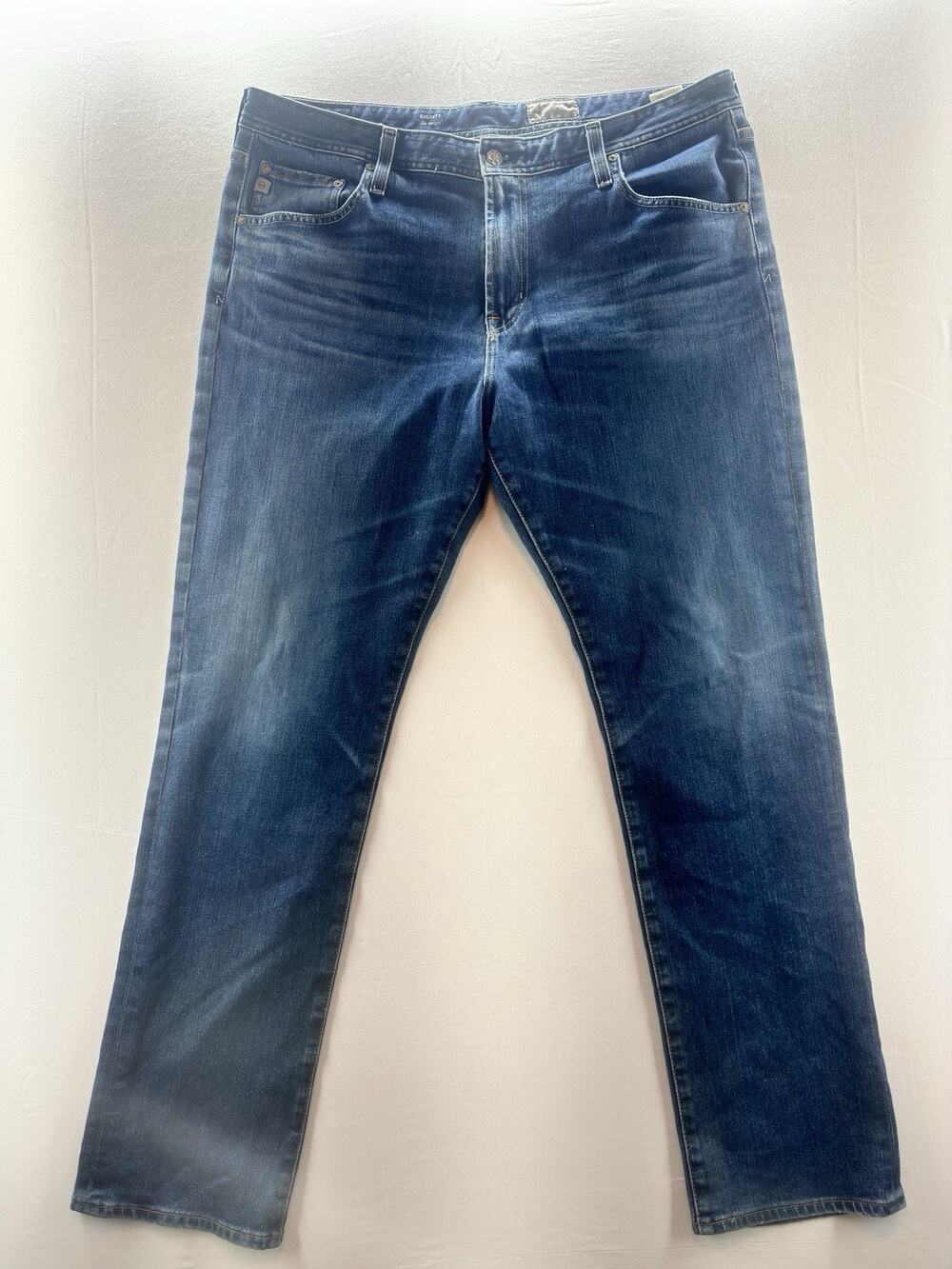 AG Adriano Goldschmied The Everett Jeans Mens 38R Slim Straight Blue Medium Wash